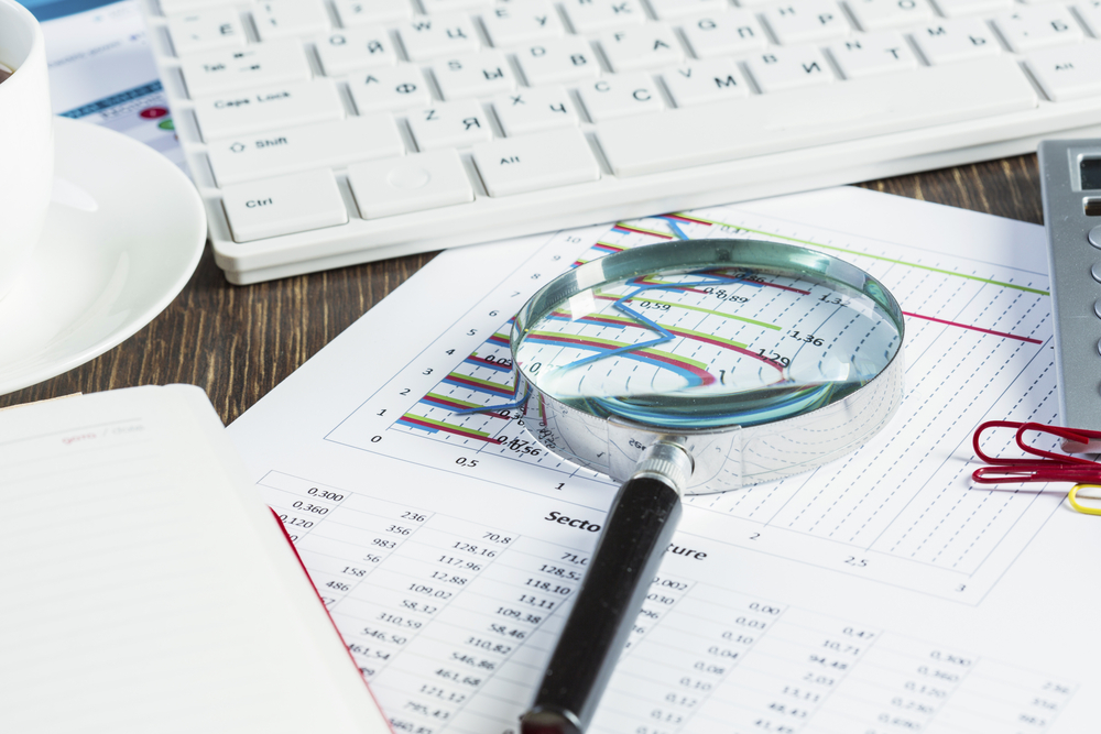 Magnifying glass and results from survey